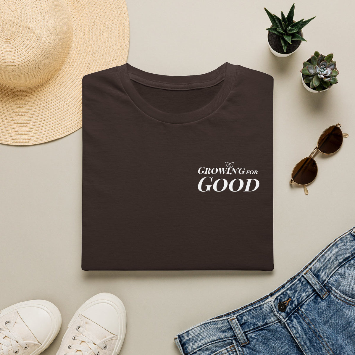 Growing For Good T-Shirt — Minimal Positive Message Tee