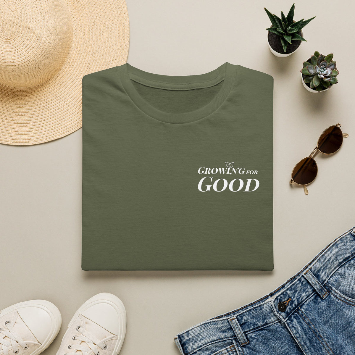 Growing For Good T-Shirt — Minimal Positive Message Tee