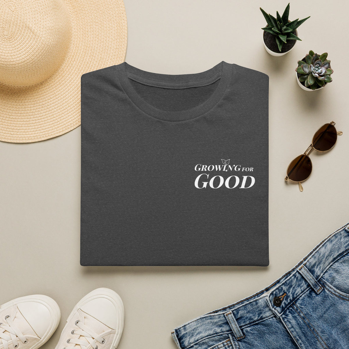 Growing For Good T-Shirt — Minimal Positive Message Tee